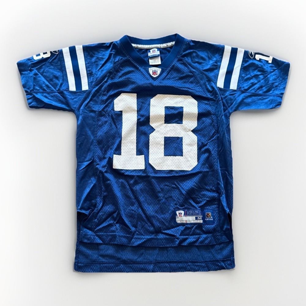 Vintage Indianapolis Colts‎ Football Jersey Youth M Blue Peyton Manning Reebok
